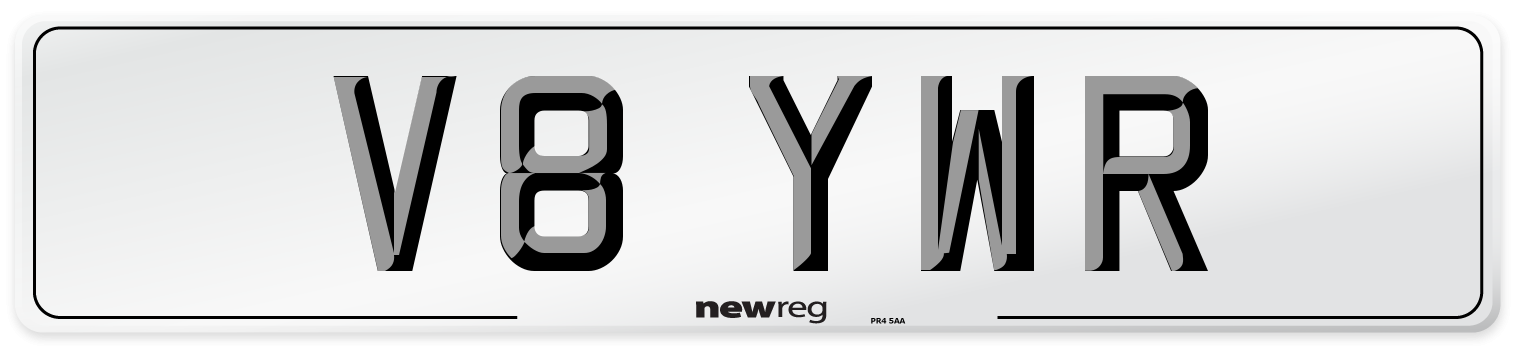 V8 YWR Number Plate from New Reg